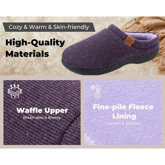 Luxurious Two-Tone Slippers for Women - Arch Support & Moisture-Wicking Design - Picture 3 of 6